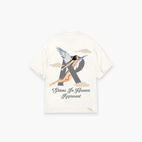 REPRESENT T-SHIRT STORMS IN HEAVEN - BLANC MAT