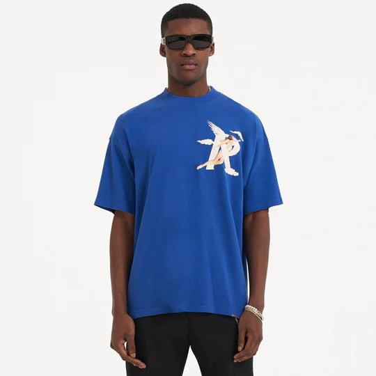 REPRESENT T-SHIRT TEMPÊTES AU CIEL - COBALT