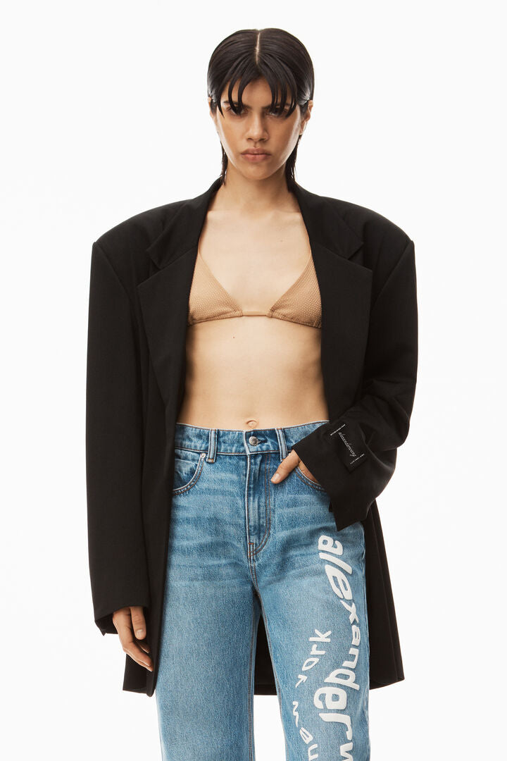 ALEXANDER WANG jean droit à logo ez en relief