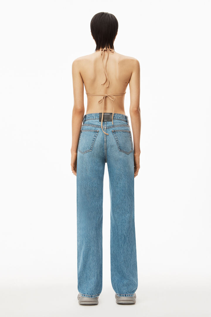 ALEXANDER WANG jean droit à logo ez en relief