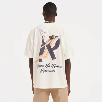 REPRESENT T-SHIRT STORMS IN HEAVEN - BLANC MAT