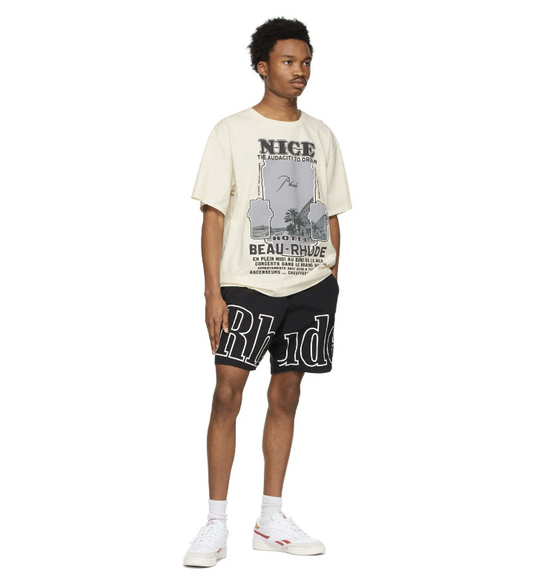 RHUDE Short à logo imprimé homme