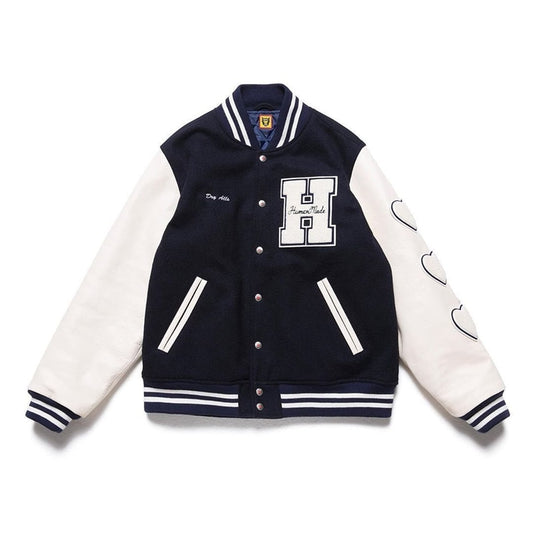 HUMAN MADE Heart Unisexe Street Style Collaboration Logo Varsity Vestes