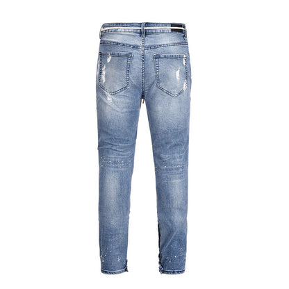 DARK ICON Jeans pour hommes mode haut de gamme Denim