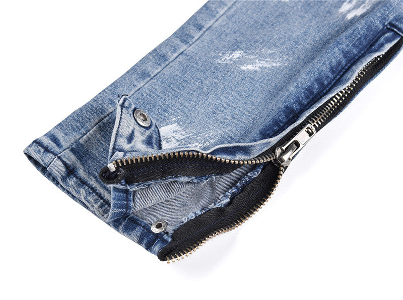 DARK ICON Jeans pour hommes mode haut de gamme Denim