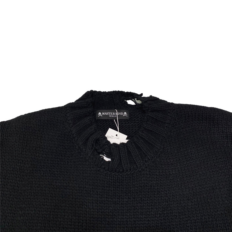 MASTERMIND Cardigan Pull Meilleure Qualité Col En V Squelette Crâne Logo Japon Chandails