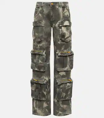 BLUMARINE Pantalon cargo à taille basse en jean