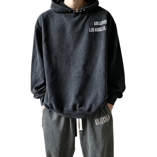 ASKYURSELF chien sweats à capuche ample surdimensionné Streetwear sweat à capuche Harajuku