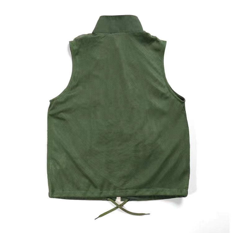 WTAPS gilet tactique bouton de fermeture à glissière double patte grande couche de poche col montant