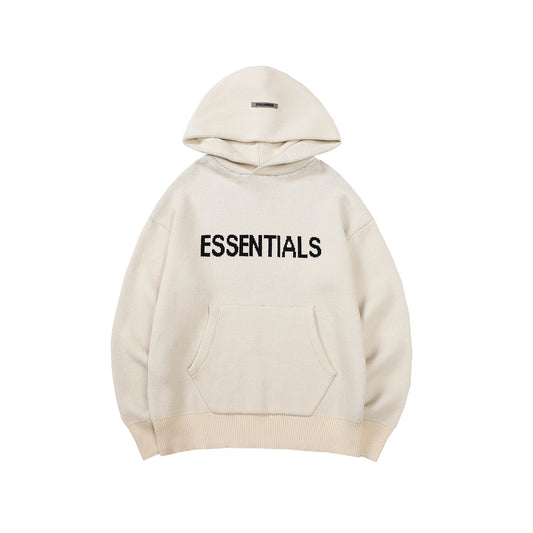 ESSENTIELS Pulls Sweats à capuche Lettre en tricot unisexe