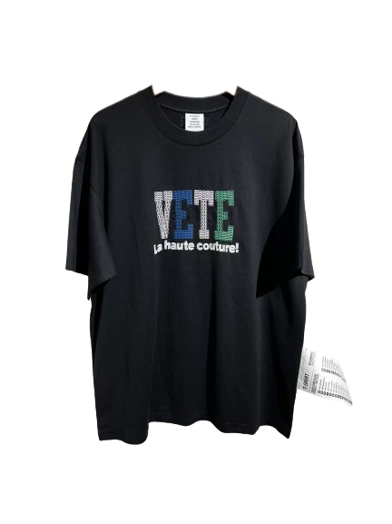 VETEMENTS vétérinaires lettre Logo broderie impression surdimensionnée T-shirt décontracté polyvalent haut en coton