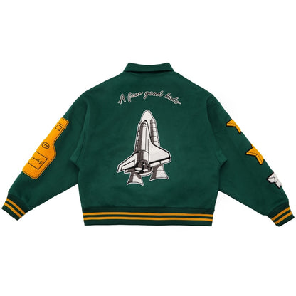 A FEW GOOD KIDS veste Baseball Homme Fusée Verte