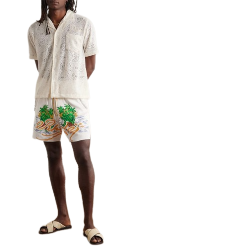 RHUDE Short à logo imprimé homme