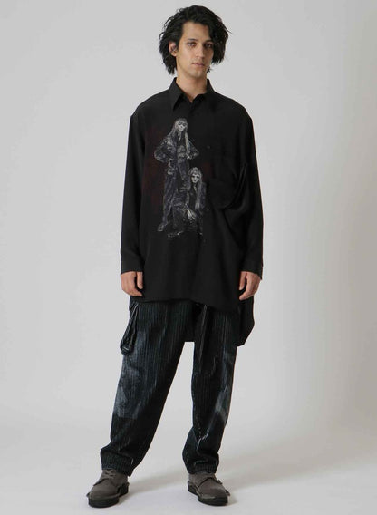 YOHJI YAMAMOTO chemises d'impression de portrait Hauts unisexes