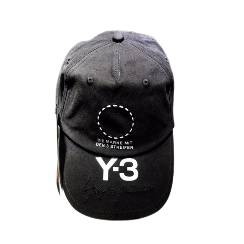 YOHJI YAMAMOTO  Y-3 Casquette de baseball Diablo Series Black Knight Signature personnelle