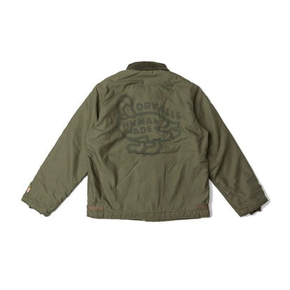 HUMAN MADE Style Japonais Style Militaire Coton Canard Texte Impression Hommes Et Femmes