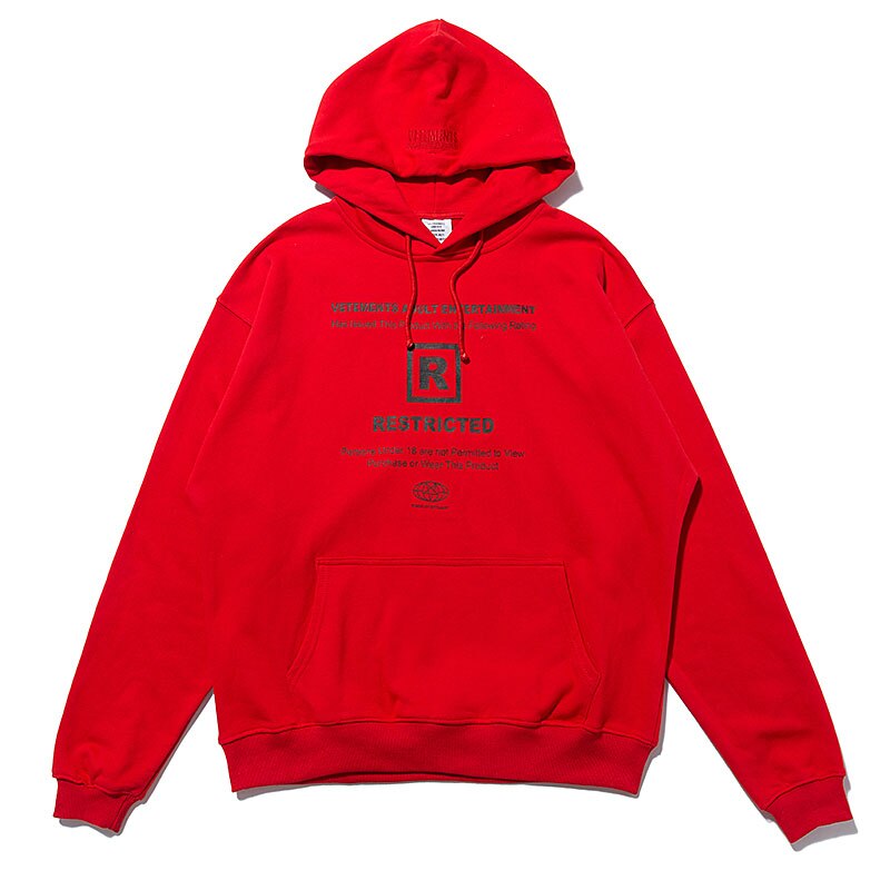 VETEMENTS Loose Pull À Capuche Coton Imprimé Qualité VTM Casual Hoodies Sweat