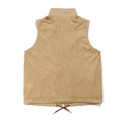 WTAPS gilet tactique bouton de fermeture à glissière double patte grande couche de poche col montant