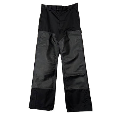 VUJADE 005 pantalon de journalisation en cuir de première couche droit en cuir ample pantalon décontracté de haute qualité