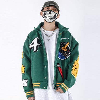 A FEW GOOD KIDS veste Baseball Homme Fusée Verte