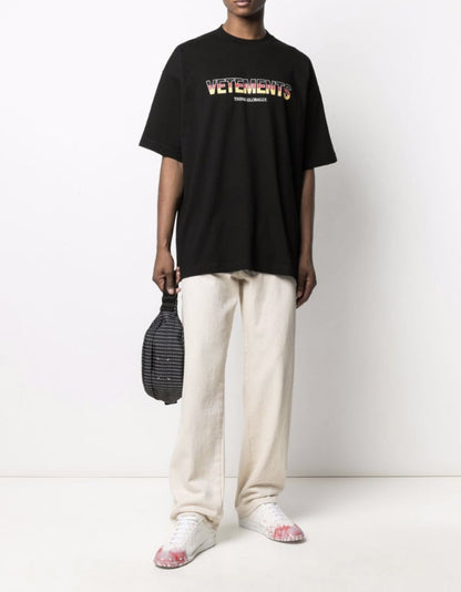 VETEMENTS T-shirt pour hommes surdimensionné décontracté Pur coton