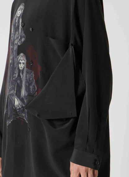 YOHJI YAMAMOTO chemises d'impression de portrait Hauts unisexes