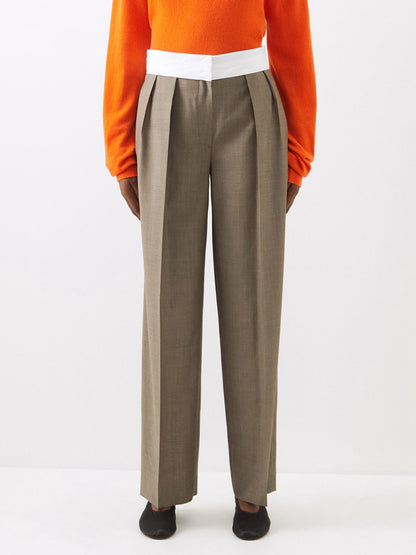 THE ROW Pantalon Milla brun