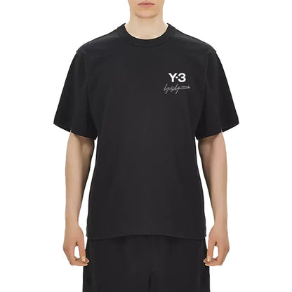 YOHJI YAMAMOTO Y-3 abstrait personnage minimaliste imprimé Signature logo