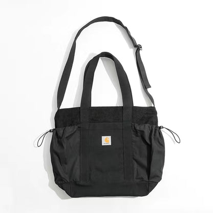 CARHARTT WIP sac fourre-tout en velours côtelé Patchwork poche cordon outillage bandoulière étudiant