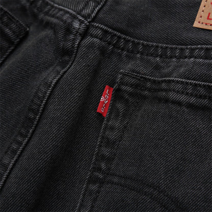 LEVIS Kanye Heavy Craft Jeans Kapok Tissu Écharpe Broderie Épais Lavé Boucle Torsadée Hommes Et Femmes Pantalon Denim Noir