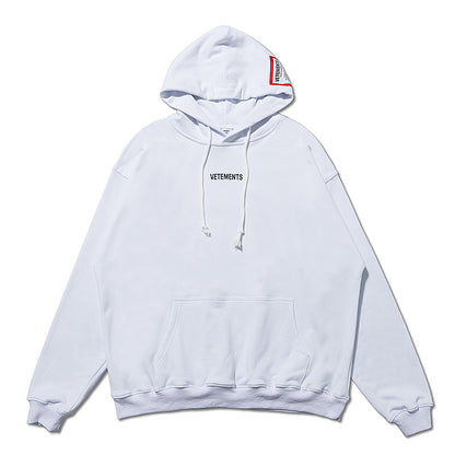 VETEMENTS Sweat à capuche lettre logo imprimé sweat-shirt surdimensionné