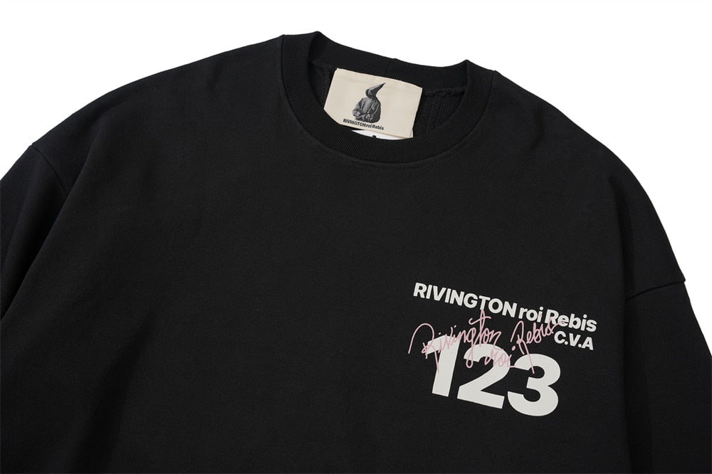 RRR123 lettre sweat Streetwear sweats surdimensionné à capuche vêtements Vintage pull mode Techwear