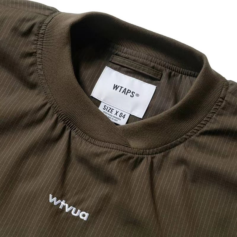 WTAPS Littérature T-shirt imperméable à manches longues, T-shirt ample et décontracté