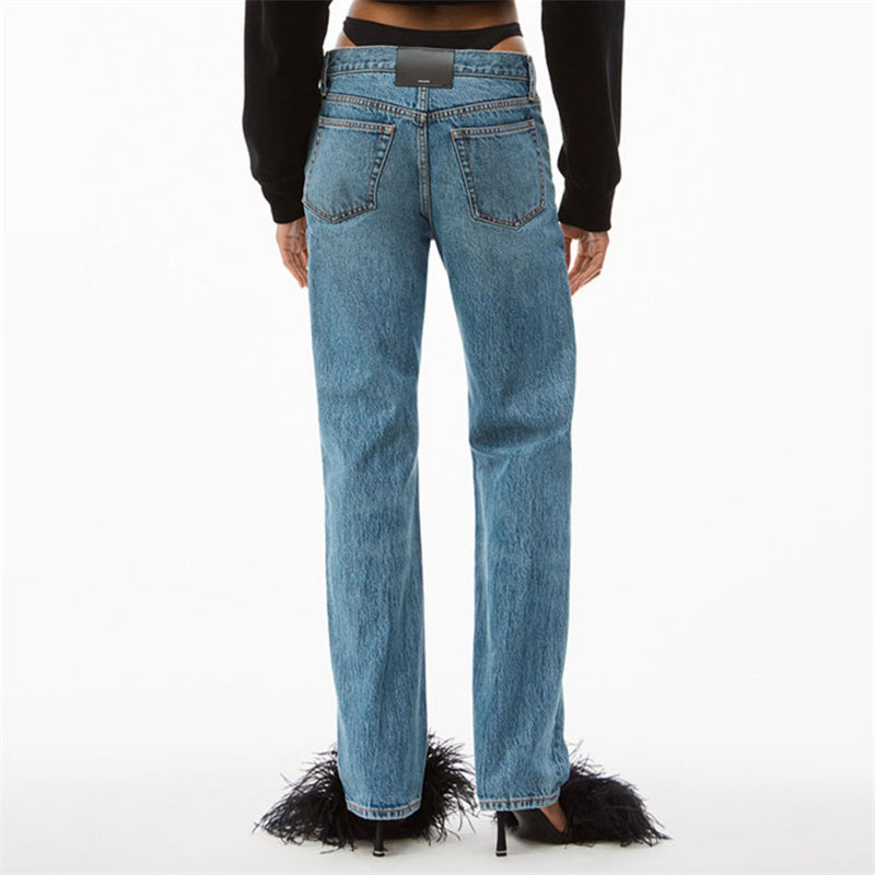 ALEXANDER WANG Jean à superposition de bikini bleu