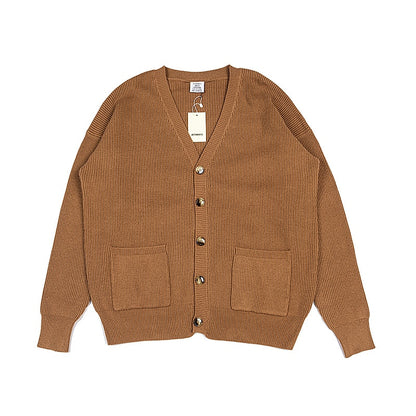 VETEMENTS Pull Cardigan Couleur Unie Bouton Torsadé