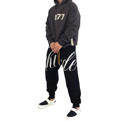 RHUDE Streetwear Pantalon de jogging long Designer en laine