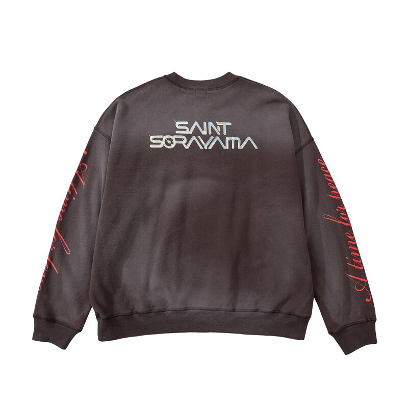 SAINT MICHAEL Sweat Vintage Streetwear À Capuche Surdimensionné Mode Pull Kanye West