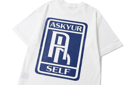 ASKYURSELF Streetwear T-shirt vintage surdimensionné décontracté Kanye West