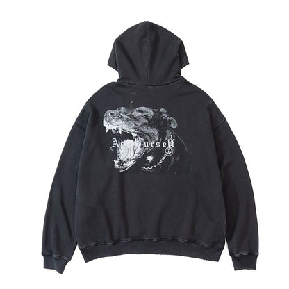 ASKYURSELF chien sweats à capuche ample surdimensionné Streetwear sweat à capuche Harajuku