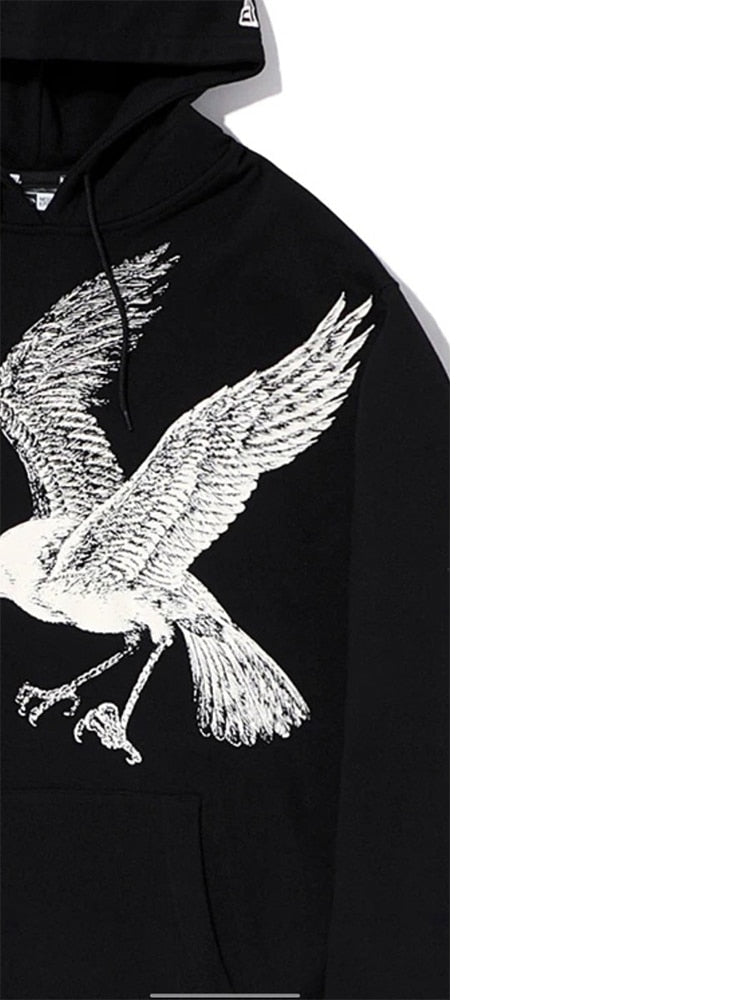 YOHJI YAMAMOTO Crow sweat à capuche imprimé à capuche pulls Owens pulls unisexe