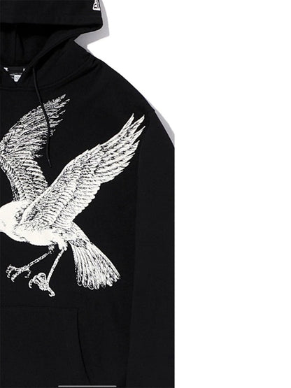 YOHJI YAMAMOTO Crow sweat à capuche imprimé à capuche pulls Owens pulls unisexe