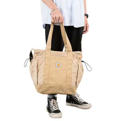 CARHARTT WIP sac fourre-tout en velours côtelé Patchwork poche cordon outillage bandoulière étudiant