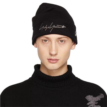 YOHJI YAMAMOTO Y3 Signature Co Marque Broderie Lettre Logo Automne Et Hiver Chapeau Froid Tricoté Laine