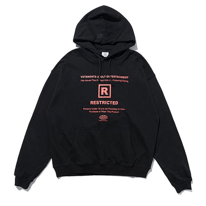 VETEMENTS Loose Pull À Capuche Coton Imprimé Qualité VTM Casual Hoodies Sweat