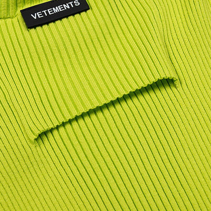 VETEMENTS Pull Femme tricoté col roulé