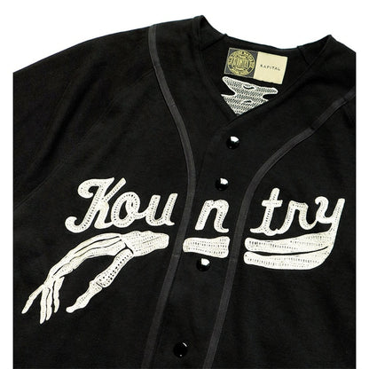 KAPITAL chemise À manches courtes japonais Os Broderie Lettres Lâche Tops Uniforme De Baseball