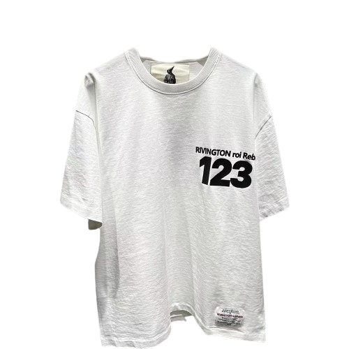 RRR123 Logo imprimé Vintage graphique t-shirts haut polyvalent t-shirts Streetwear