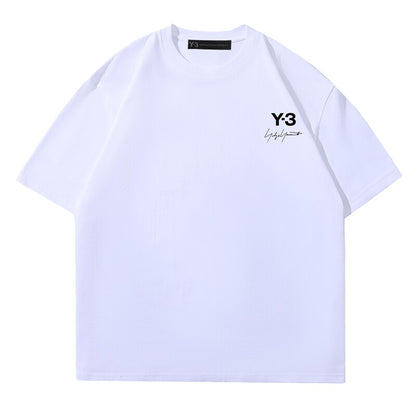 YOHJI YAMAMOTO Y-3 abstrait personnage minimaliste imprimé Signature logo