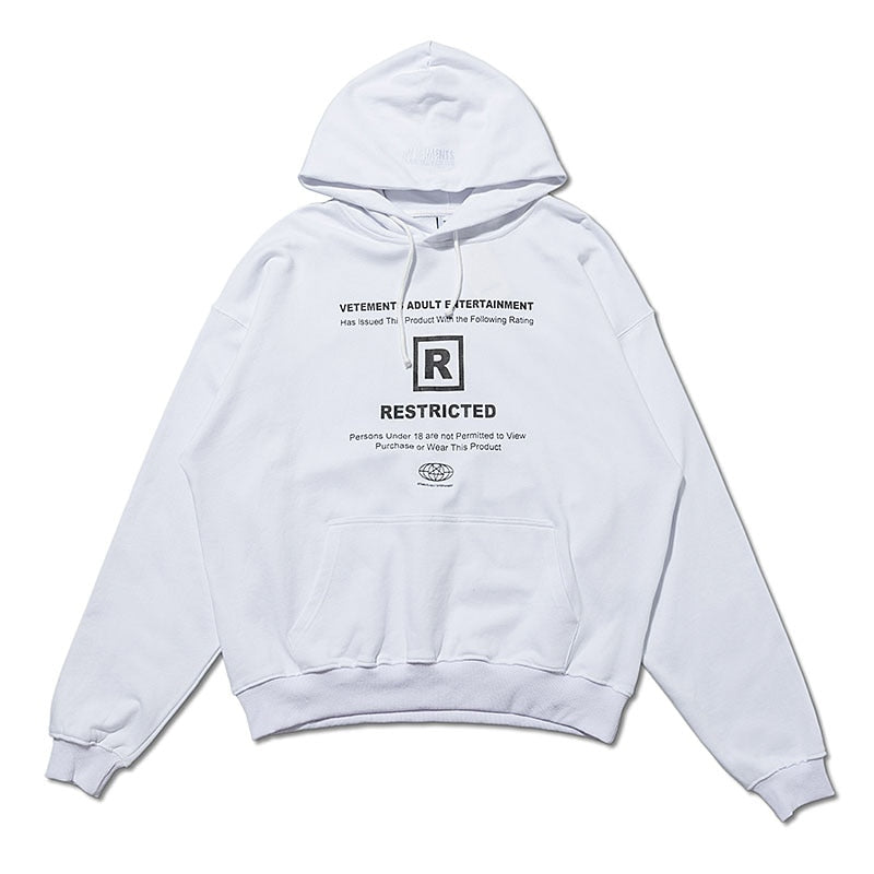 VETEMENTS Loose Pull À Capuche Coton Imprimé Qualité VTM Casual Hoodies Sweat