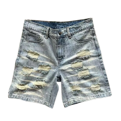 HELLSTAR Trendy Denim shorts avec trous délavés